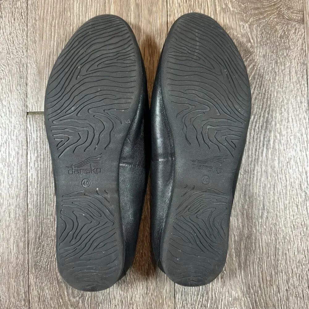 Dansko Lexie Mule Womens 40 Black Leather Slip On Comfort 9.5-10 - Picture 14 of 16